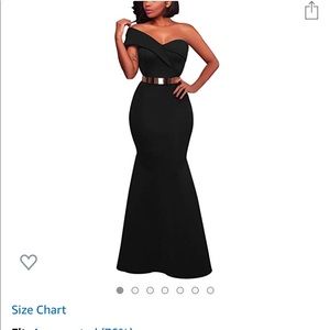 Black Long Formal One Sleeve Dress